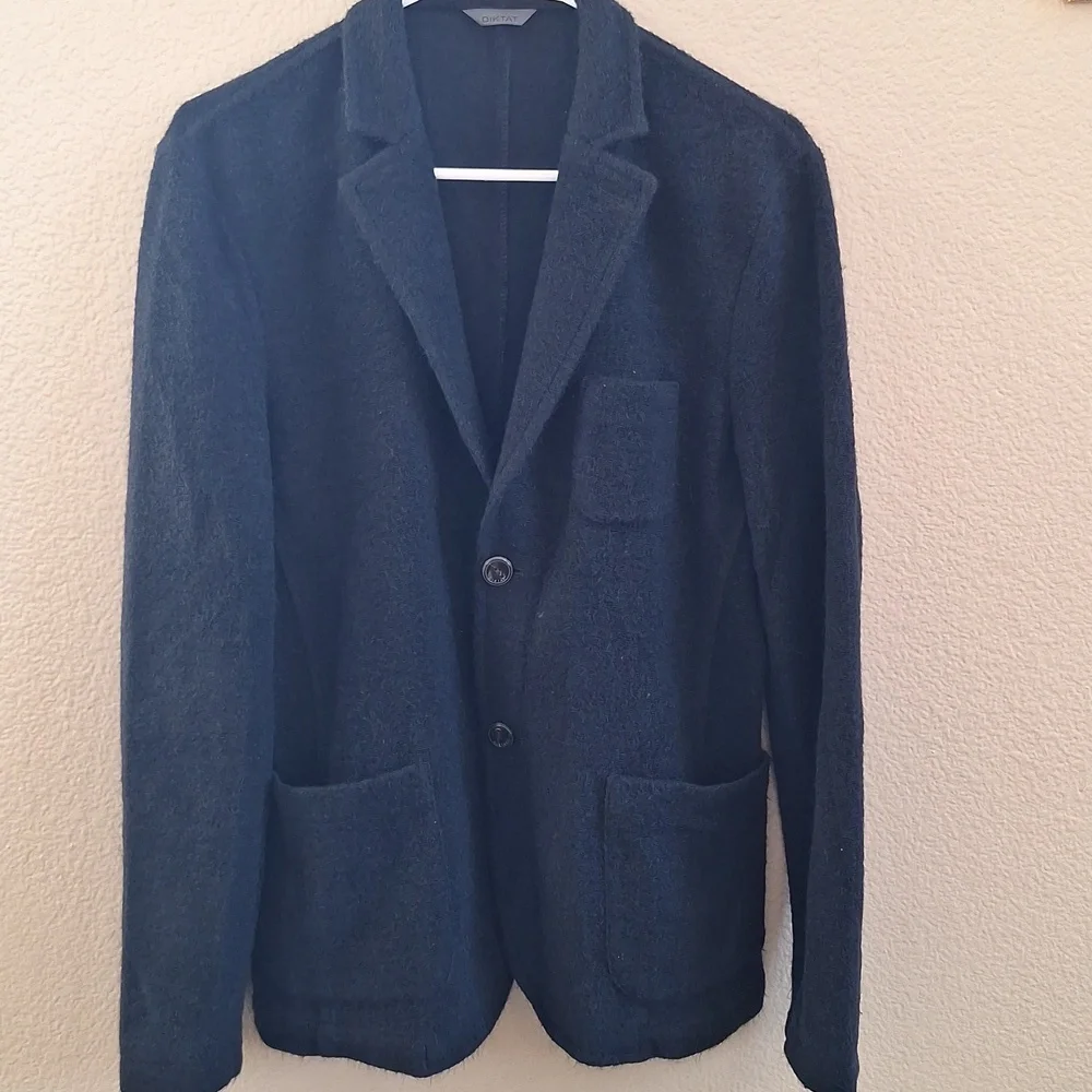 Elegant DIKTAT Made In ITALY Dark BLUE Blazer for Men, SIZE 46